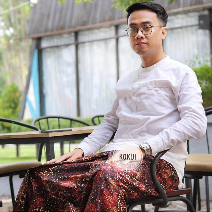 Otwkirim- Kokui Sarung Batik Lasem Motif Bunga Original Kokui Mewah Nyaman Dipakai Bunga Muslim Pria