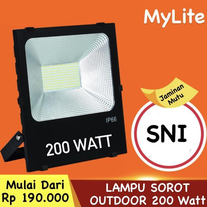 Lampu Kap Sorot 200 Watt Outdoor / Flood Light Led 200 Watt