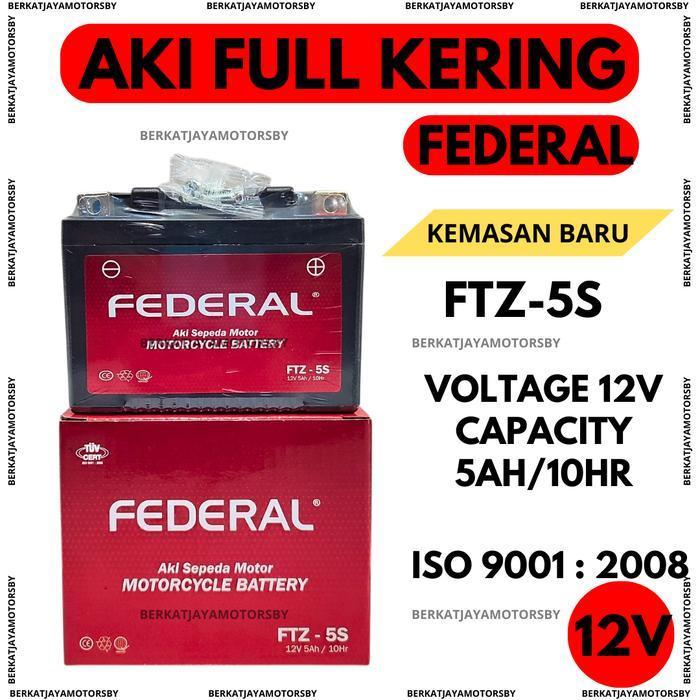 AKI FULL KERING GTZ5S AKI FEDERAL NANO GEL ACCU FEDERAL FTZ5S AKI KERING KHARISMA FU VIXION VARIO BE