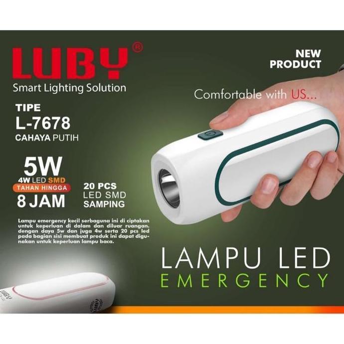 (Allthebest) Lampu Led Emergency LUBY L-7678 / Senter Led Emergency LUBY L7678
