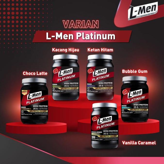 Gaskuyy- Twin Pack: L-Men Platinum Choco Latte 800Gr 1,7Lbs - 25G Whey Protein - 21 Serving - 5,9G B