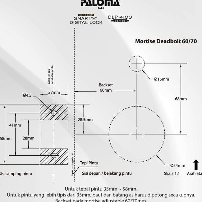 Paloma Dlp 4101 Digital Lock Deadbolt Smart Home Door Kunci Pintu Wifi Pasti Promo