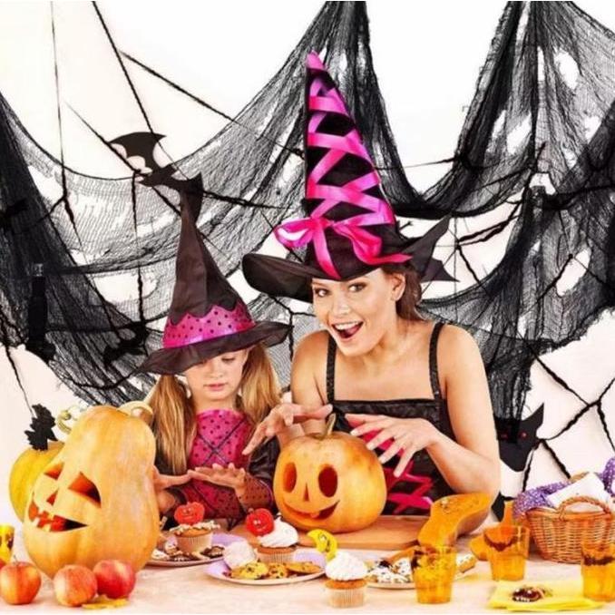 Kirimcoyy- Dekorasi Halloween/Tirai Darah/Tirai Halloween Kain Bloody Crepe