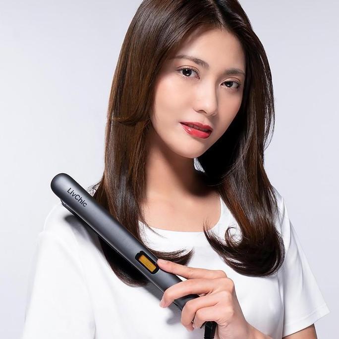 Ayokirim- Livchic 2In1 Catok Rambut Untuk Meluruskan Dan Keriting Ls303 Merah Catokan Sisir