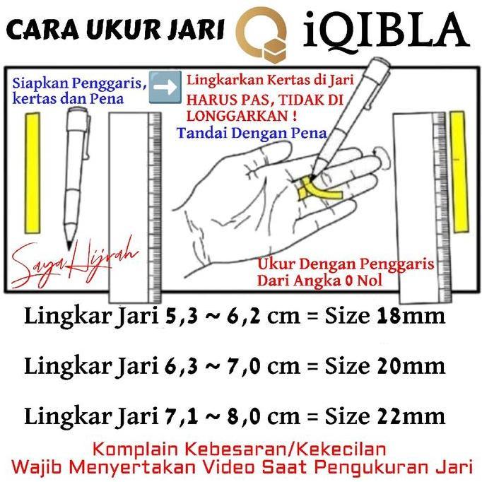 Goldsand- Iqibla Cincin Zikir Tasbih Pintar Multifungsi