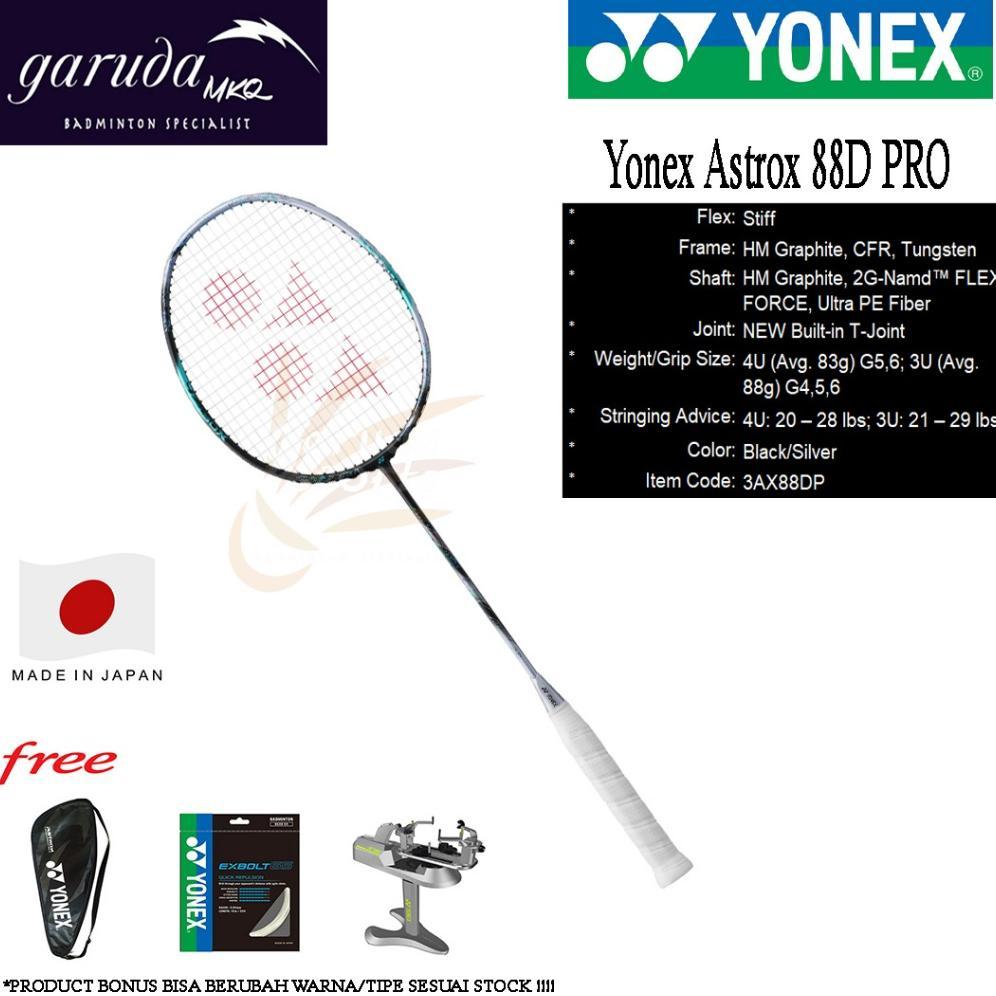 Raket Badminton Yonex Astrox 88D PRO Black Silver / ASTROX  88 D Pro / 3AX88D-P / RAKET BULU TANGKIS