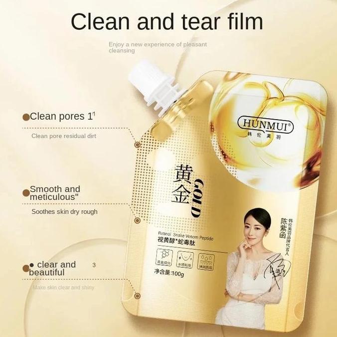 Bytcwr- (Terlaris) Hunmui Retinol Masker Gold Anti Aging Peel Of Masker Collagen Penghilang Flek -Le