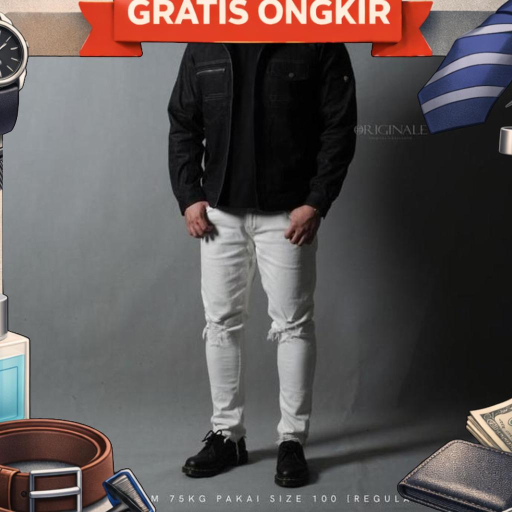 Jaket Jeans Pria | Jaket Levis Pria - Korean Denim Work Style Jacket