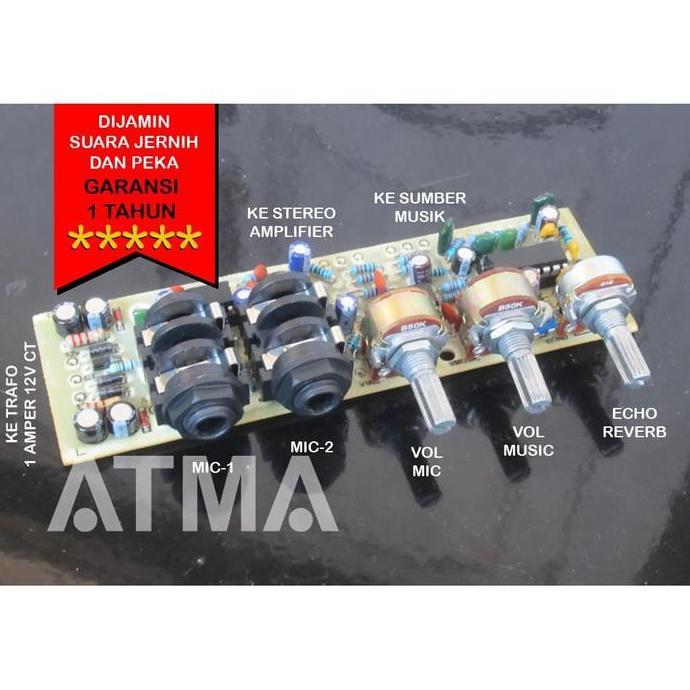 Kit Pre-amp Mic Karaoke Echo Reverb Aux-in Peka Jernih