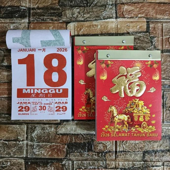 Doxdoc- Kalender Harian Sobek Murah Tahun 2026 Kalender Lengkap Dengan Tanggalan Jawa, Arab, Cina. K
