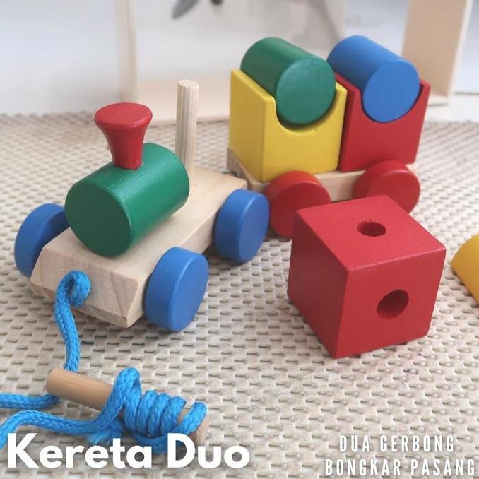 Thebest- Mainan Kereta Warna (Mainan Kayu)