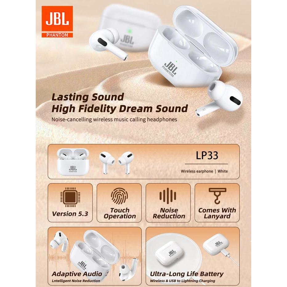 Jbl Phantom Tws Bluetooth Earphone Headphone Nirkabel Mini Olahraga Headset Earbud Musik Earpieces U