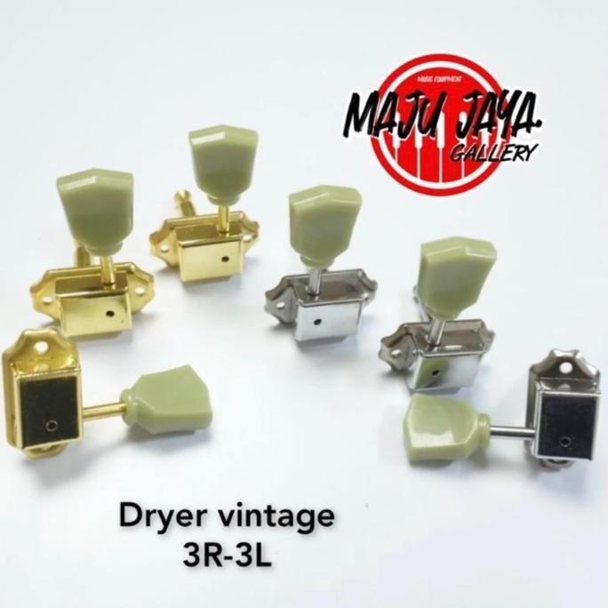 Dryer Tuning Machine Pegs Puteran Gitar Kluson Vintage 3R 3L Les Paul Lp Sg Style