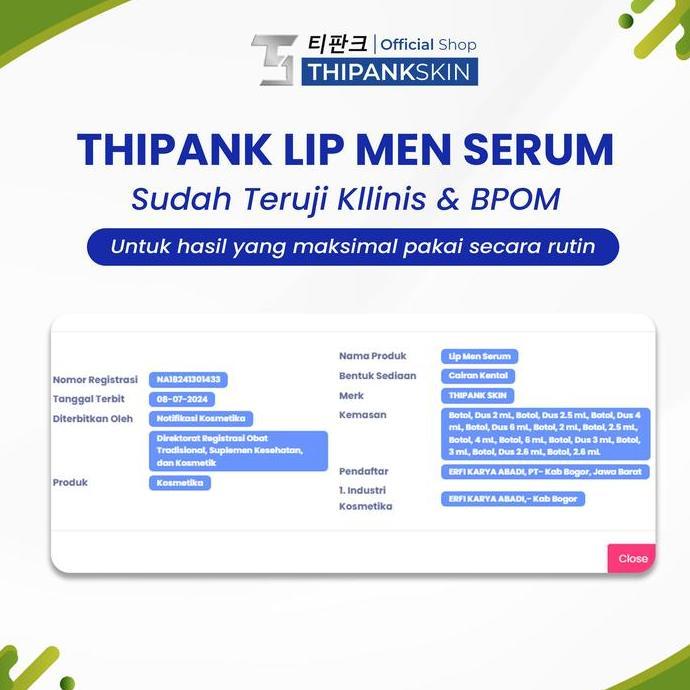 Bytcwr- Thipank Lip Serum Pria With Extrack Peppermint Lip Serum Cowok Terbaik Lip Serum Bibir Hitam