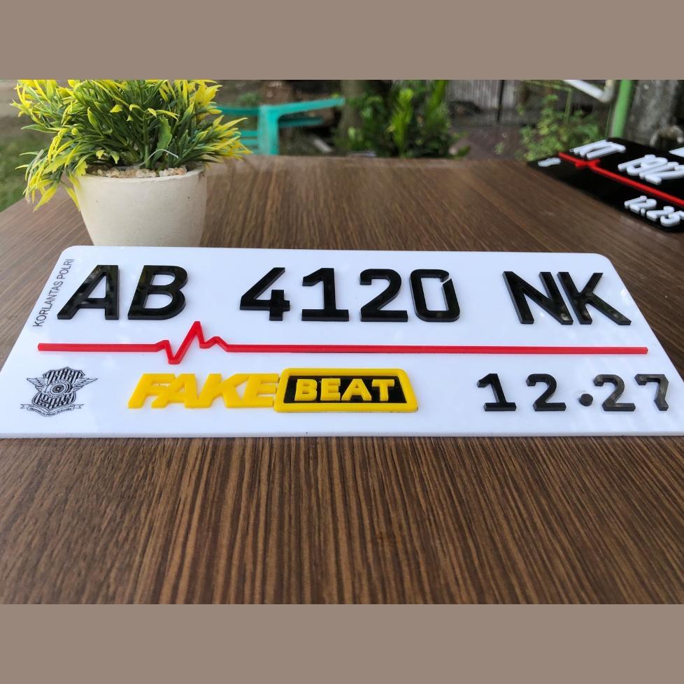 TERLARIS Plat Nomor Timbul Akrilik Motor Baut Tanam / Plat Nomor Motor Variasi  Murah Original / Pla