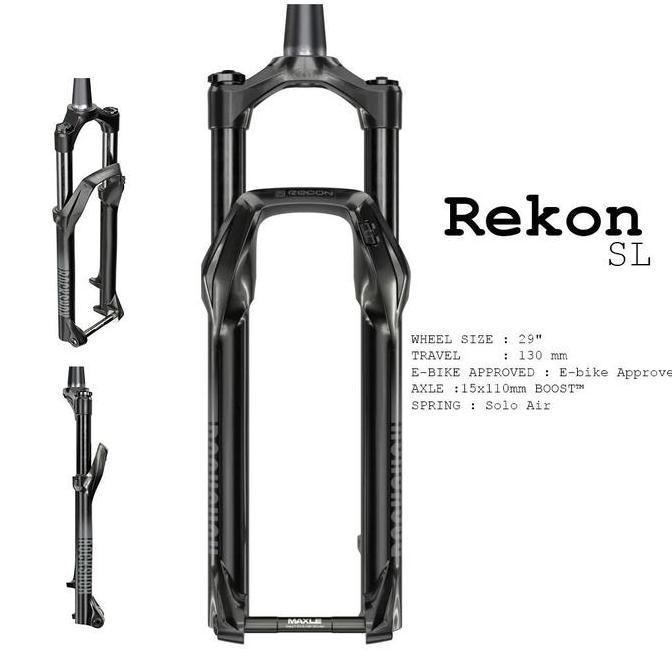 Fork Rockshox Recon SL 29 Inch Travel 130mm Boost 110x15mm Solo Air Black - 29er
