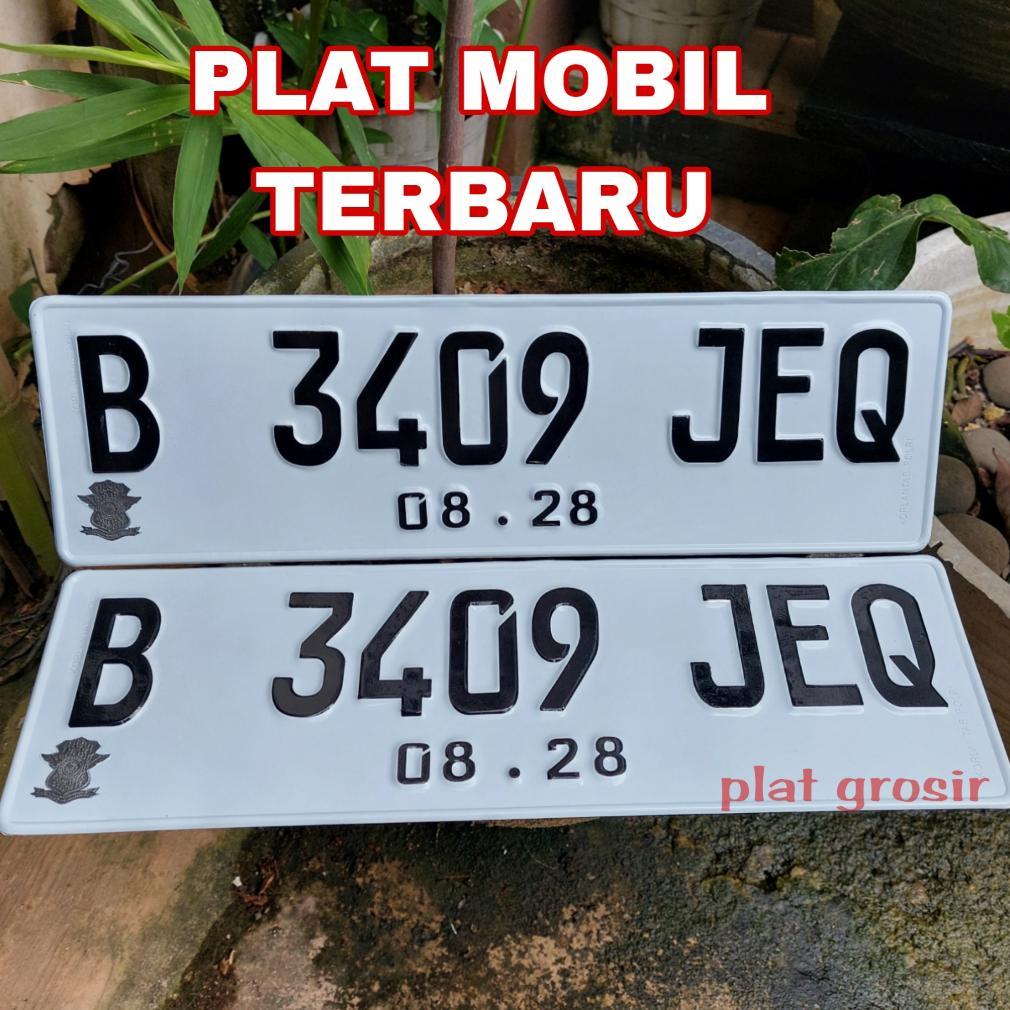 Buat Plat Nomor Mobil Putih sudah ada logo plat mobil font baru/font standar DP10