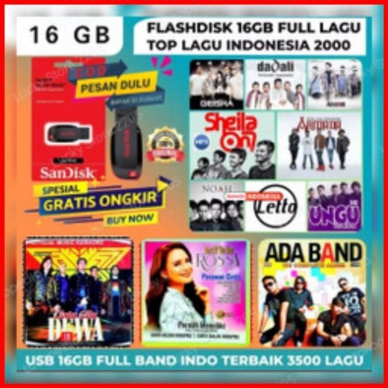 FLASHDISK BONUS LAGU KARAOKE POP BAND INDONESIA 2000 AN-LAGU KARAOKE POP INDONESIA 2000AN