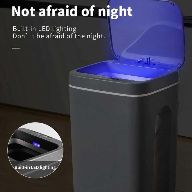 nankeen - Tempat Sampah Motion Sensor/Tempat Sampah Buka Otomatis/Tempat Sampah Touchless/Smart Moti