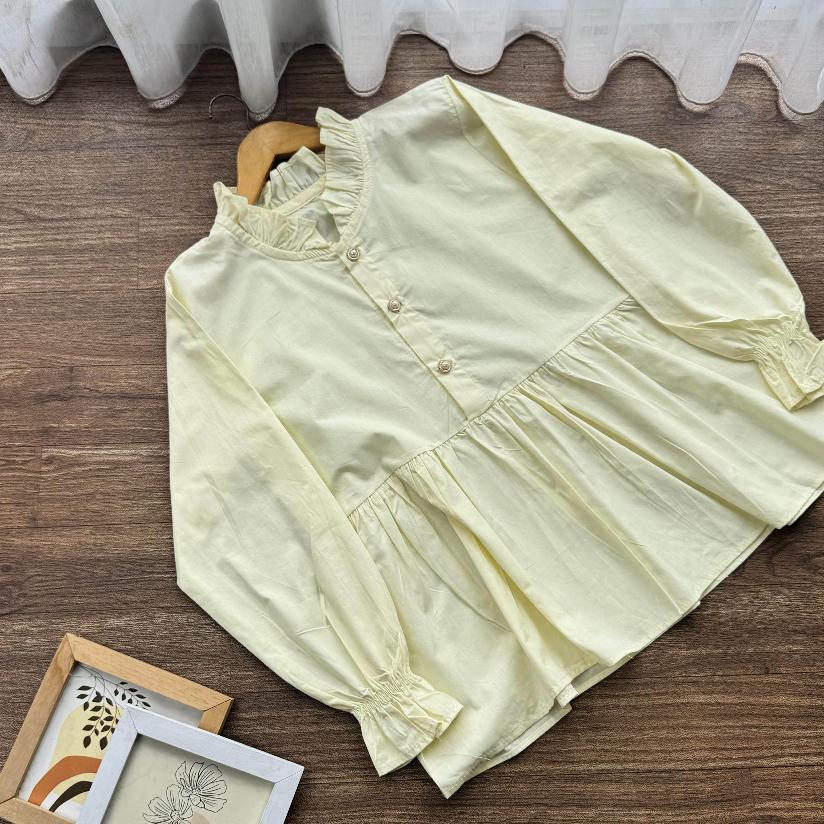BESTPROMO Savanna blouse wanita | blouse poplin | atasan wanita kancing gold