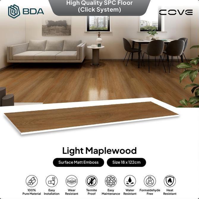 BDA Granite Tile Spc Flooring Lantai Spc Lantai Spc Flooring Spc 5mm Maplewood