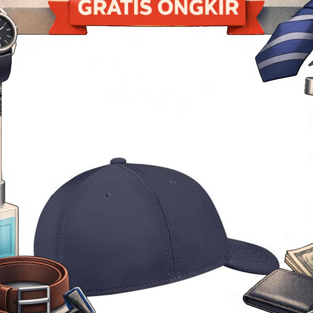 Topi Pria Eiger T557 Baseball Cap Adjuster Elastis Navy Original