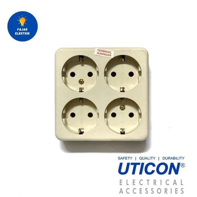 Bestone- UTICON STOP KONTAK 4 LUBANG PERSEGI
