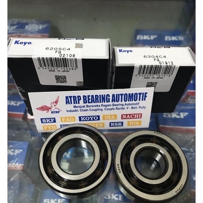 Bearing Kruk As Tipe 6205 C4 FG dan 6304 C4 FG KOYO Asli Jepang untuk Motor Yamaha RX King, RXZ, RZR