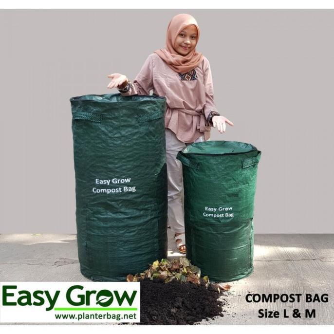 Compost Bag LARGE Easy Grow Size L ( 200 ) Liter Dia 50 x t 102 cm planterbag planter bag Tas Kompos