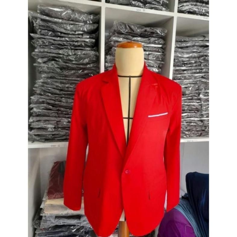 PROMO TERBARU Jas pria merah cabe Jas formal merah Jas blazer merah