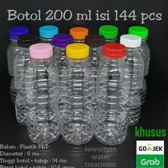 Botol 200 ml khusus GOJEK botol jus/susu/puding/jamu/yogurt