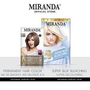Haircare- Miranda Paket Rambut Pastel Super Blue Bleaching & Mc20 Smokey Ash, Ash Blonde ,Golden Bro