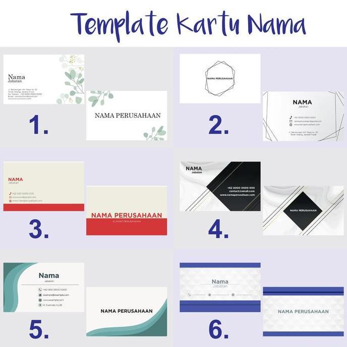 Cetak Kartu Nama Termurah 2 sisi / bolak-balik