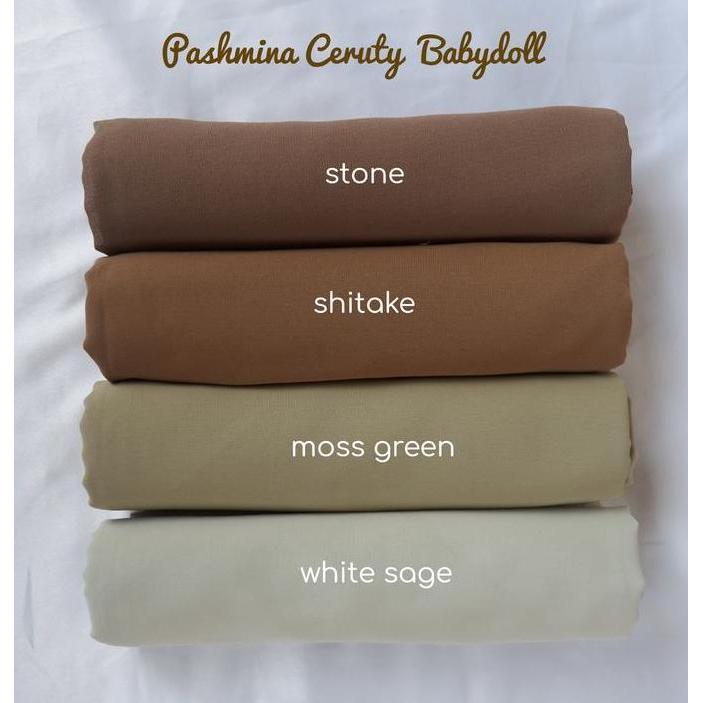 Thebest- Pashmina Ceruty Babydoll Premium pasmina Ceruti Kerudung Jilbab Annamaa Ungu Lavender Nude 