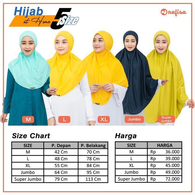 Thebest- Nafisa Hijab At Home Jumbo | Jilbab Instan Tali Kerudung Kaos Non Pet