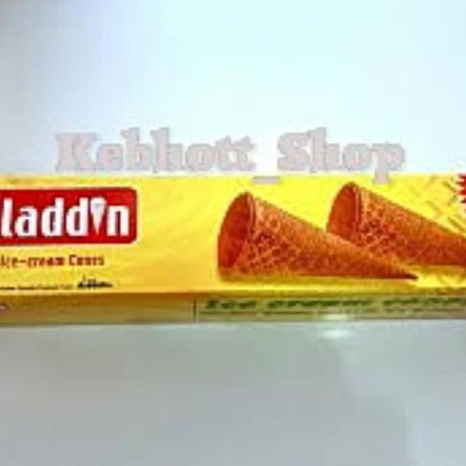 Aladdin Rolled Sugar Ice Cream Cones 120 Gr Wafer Cone Untuk Es Krim