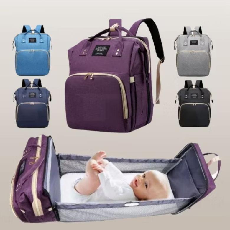 Elstuff539 Tas Perlengkapan Bayi Multifungsi 2In1 / Tas Ransel Kasur Bayi