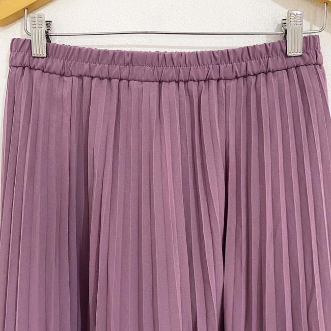 Rok panjang plisket sifon / UNQ pleats chiffon long skirt Pleated
