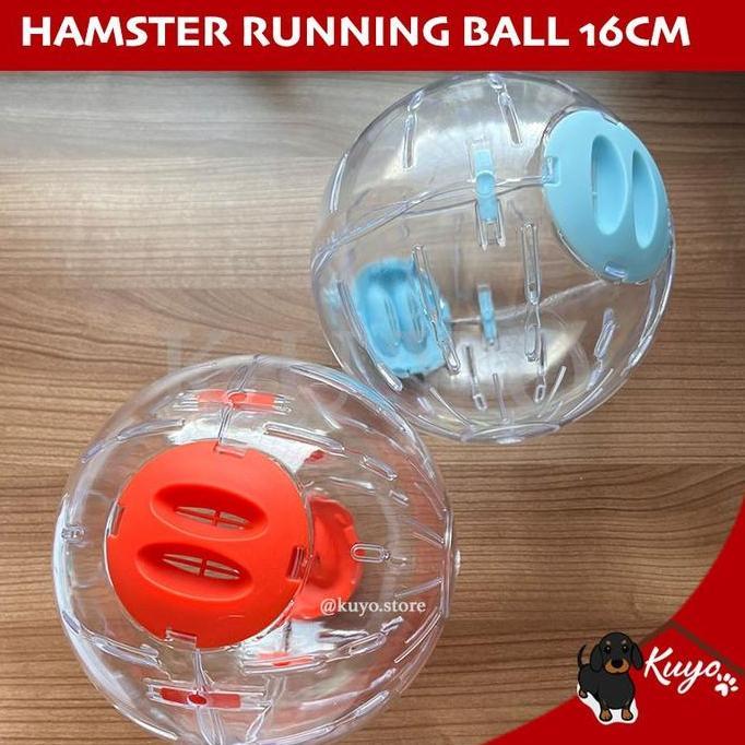 Hamster Running Ball 16cm - Mainan Roda Bola Lari Transparan Jogging