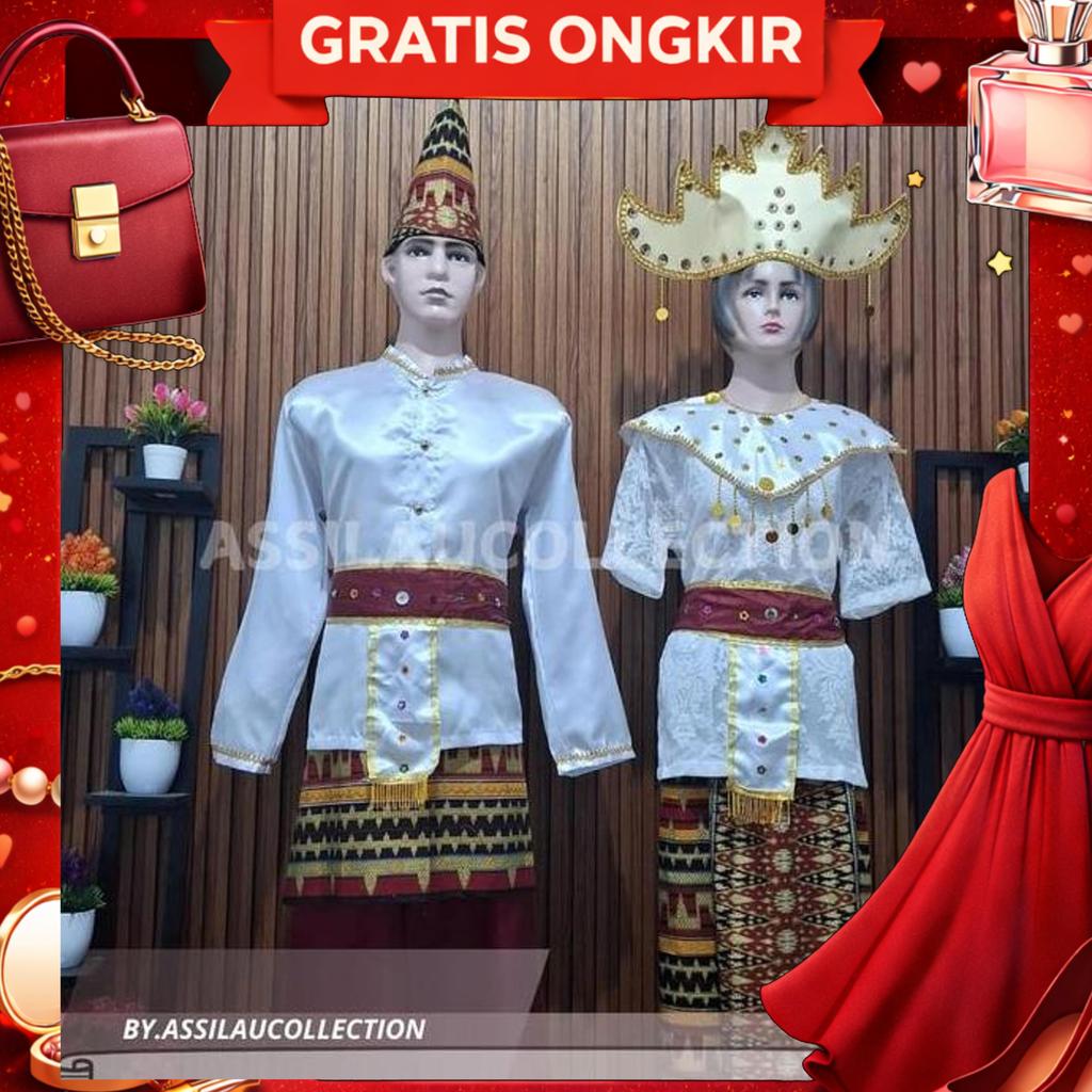 Baju Adat Dewasa Lampung Satuan (Laki/Cewek) Pengantin