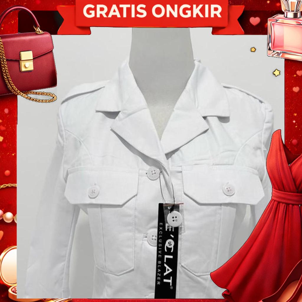 Seragamseragam -  Baju Blazer Pdh Kemeja Wanita Lengan Panjang Pdh Pangkat Seragam Pns / Asn / Warna