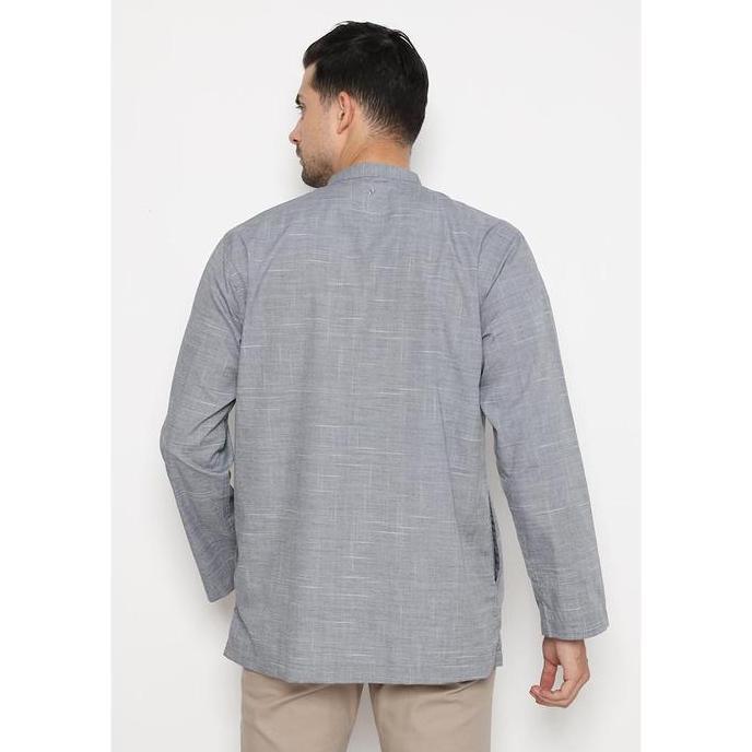 Jobb Ajmal Baju Koko Pria Lengan Panjang Regular Fit Abu-Abu