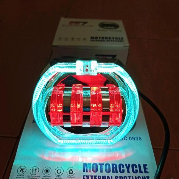 Lampu Biled 4Lensa Universal Bisa Untuk Semua Motor Redy Boss Ku Lampu Alis Vario 150 Mata Rasengan 