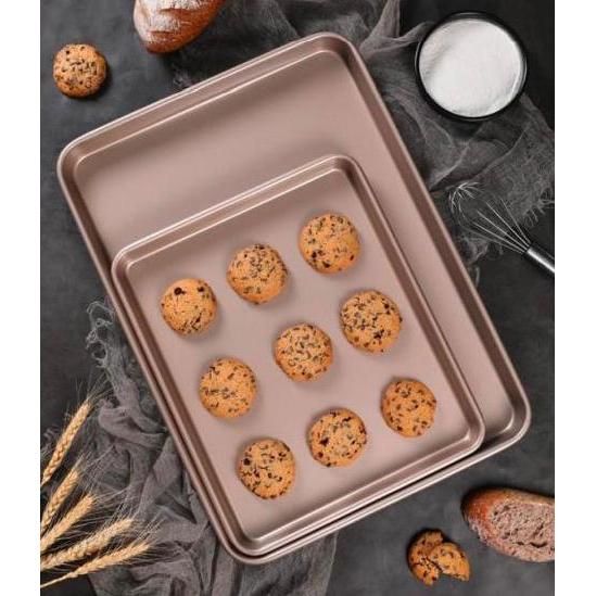 Bingbung- Loyang Premium Persegi Panjang Loyang Bolu Gulung Rose Gold Rendah