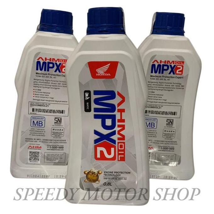 Olinol- Paket Hemat Oli Mpx2 800Ml Untuk Motor Matic Honda Beat, Scoopy, Vario, Hgenio, Spacey, Dan 