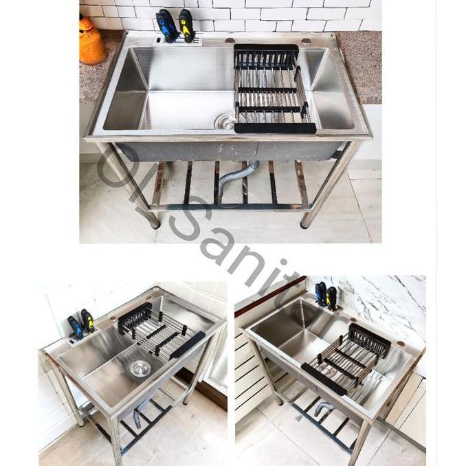 Newkirim- Bak Cuci Piring Kitchen Sink Set Portable Bcp Rak Cuci Piring Sink Set Minimalis