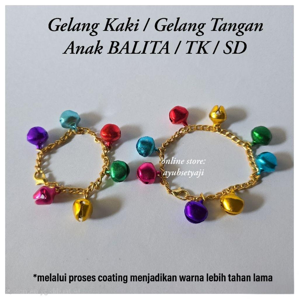 Gelang Bayi Gelang Kaki Anak Balita Maninan Gelang Tangan Krincing Warna Warni Klinting Kalung Gelan