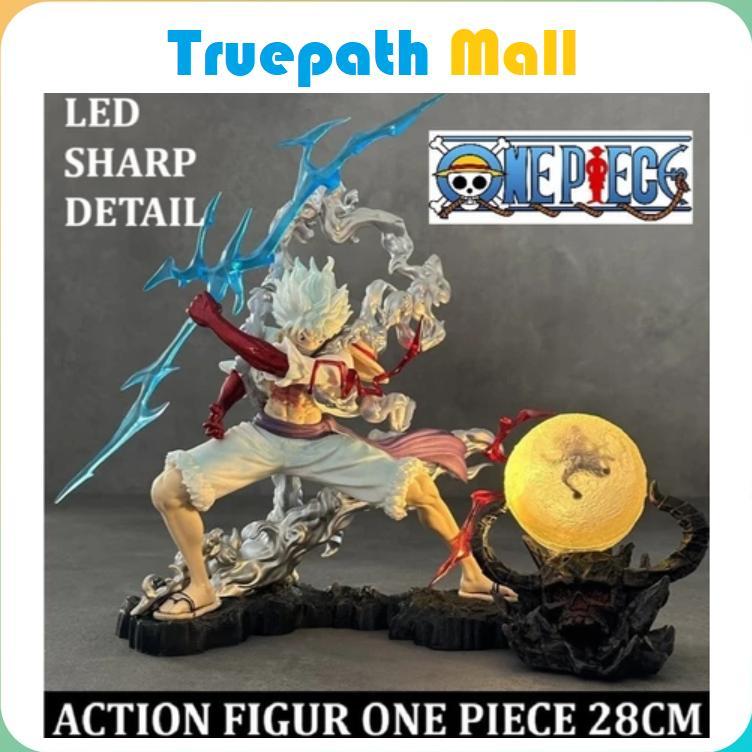 READY AF001 Action Figure Luffy One Piece Statue Sun Nika Lutfy Gear 5 Wink Studio design LED hiasan