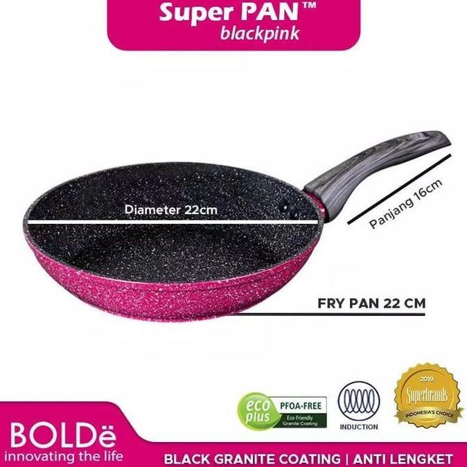 Terpopuler- Super Pan Bolde Granite Series|Fry Pan 22Cm| Superpan