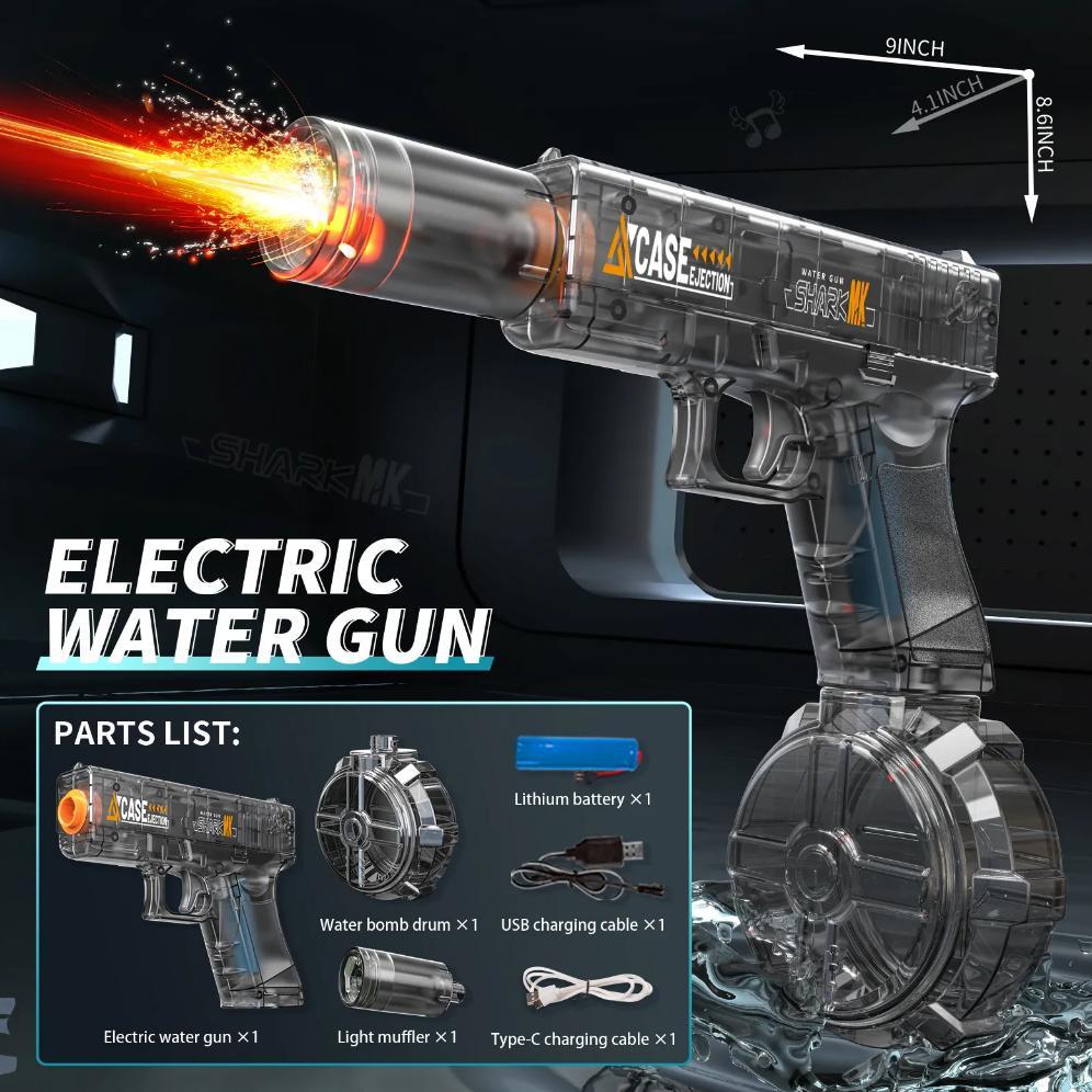 READY TrustedStore168 Mainan Anak Watergun Elektrik Glock / Children's Toy With Lights Automatic Con